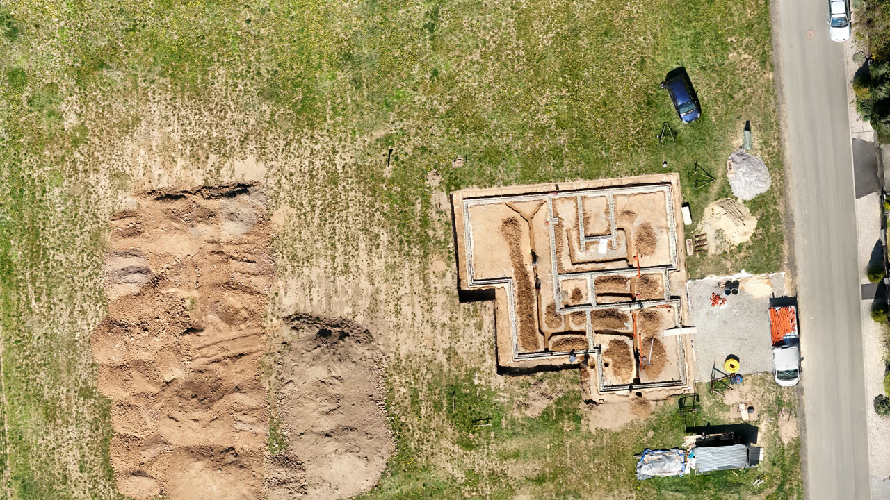 Ortofoto z dronu — časová řada dokumentace stavby